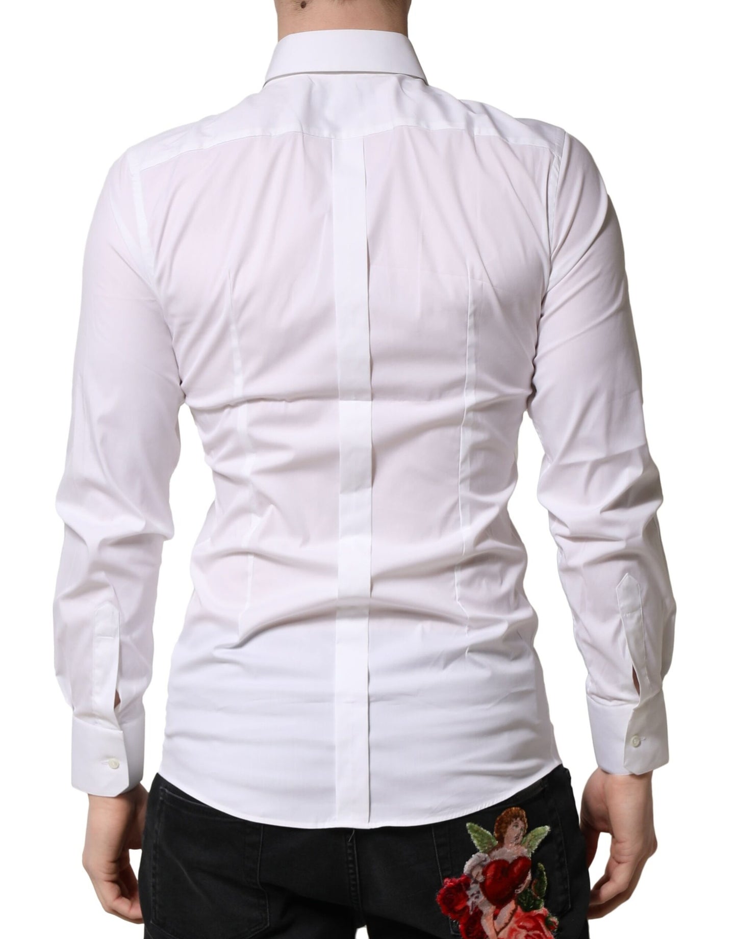 White GOLD Cotton Men Dress Formal Shirt
