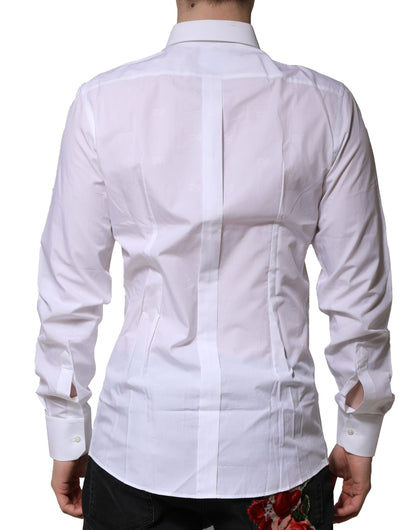 White GOLD Long Sleeves Dress Formal Shirt