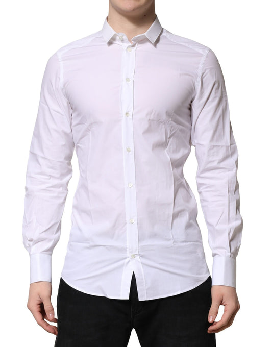 White GOLD Long Sleeves Dress Formal Shirt