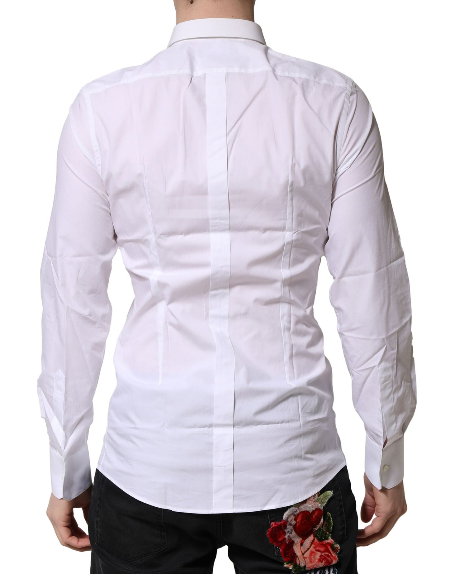 White GOLD Long Sleeves Dress Formal Shirt