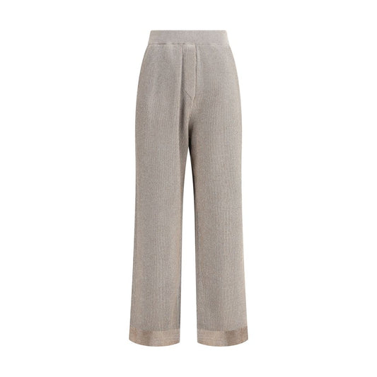 Gold Cotton Casual Pants