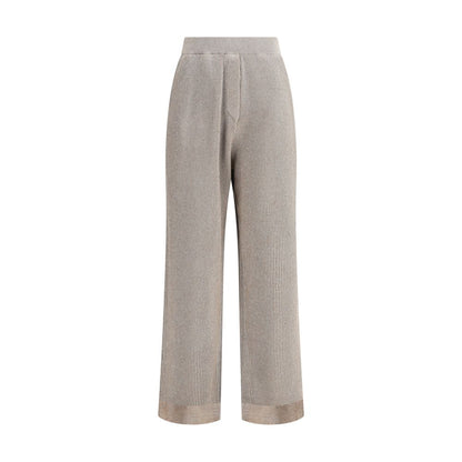 Gold Cotton Casual Pants