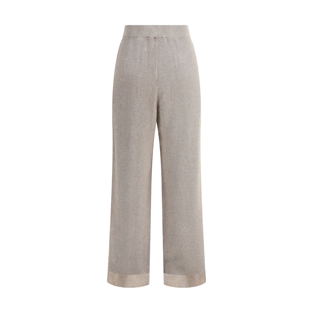 Gold Cotton Casual Pants
