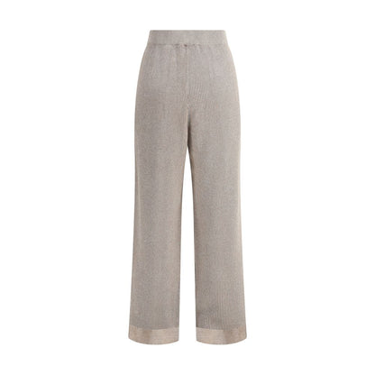 Gold Cotton Casual Pants