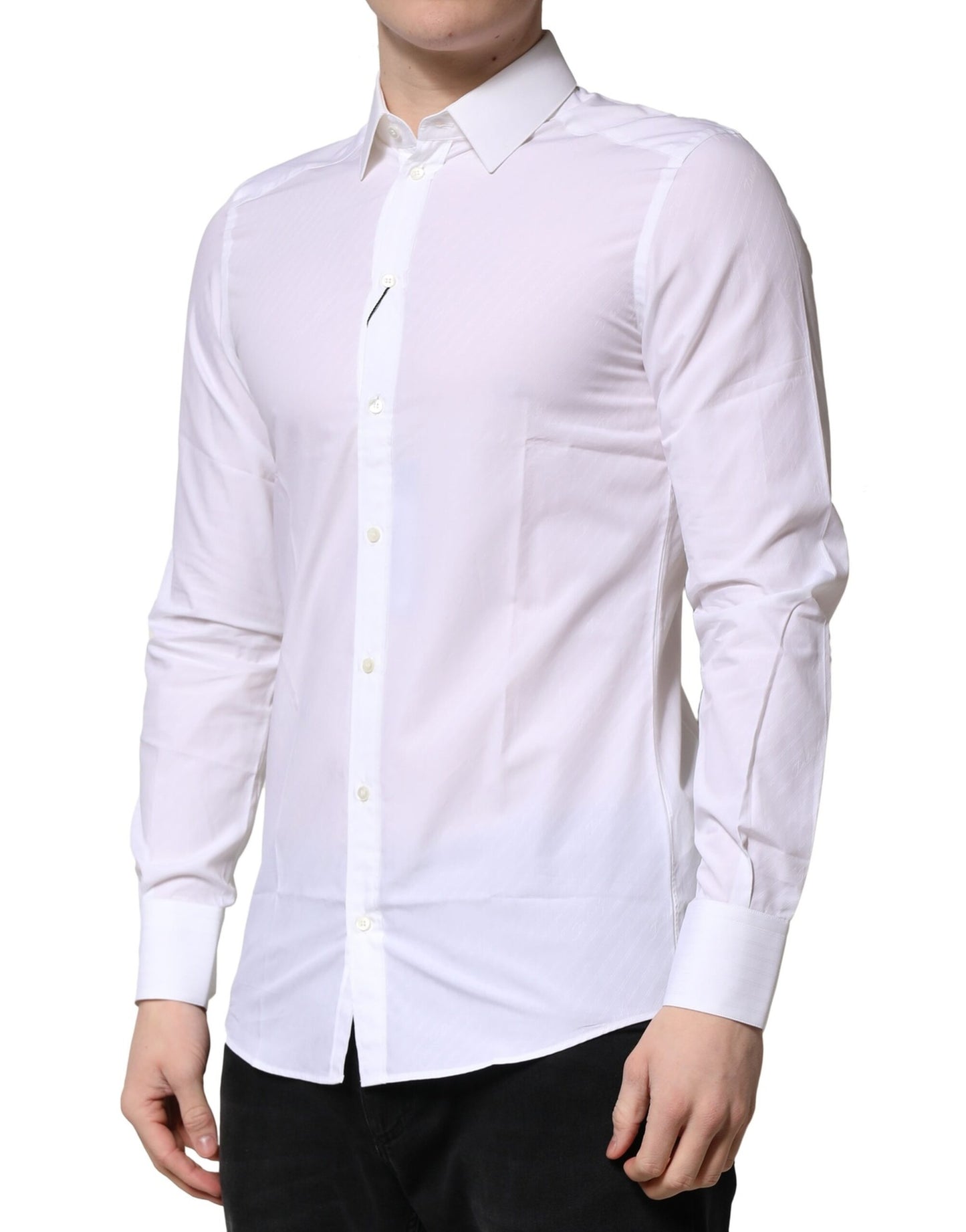 White MARTINI Long Sleeves Dress Formal Shirt