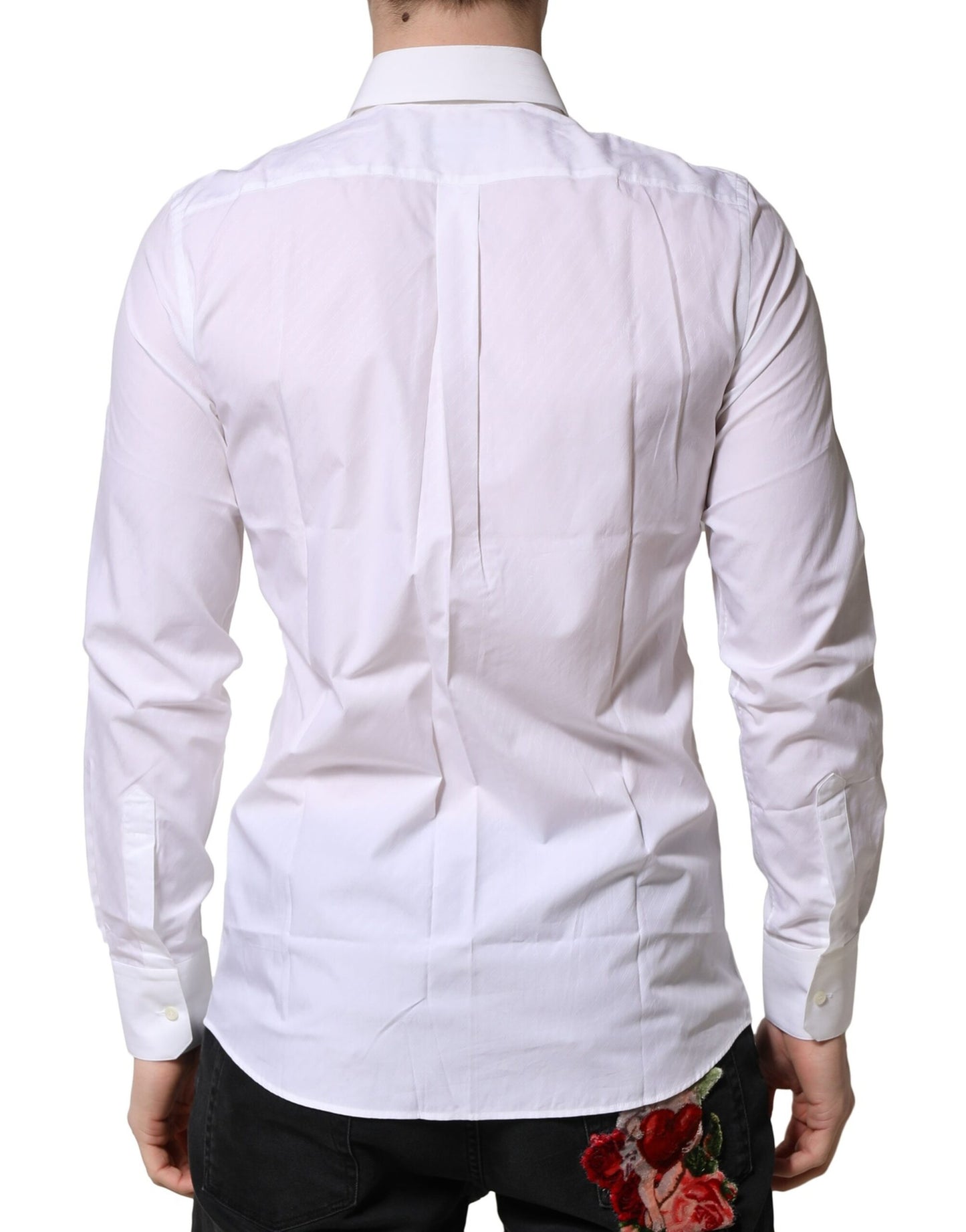 White MARTINI Long Sleeves Dress Formal Shirt