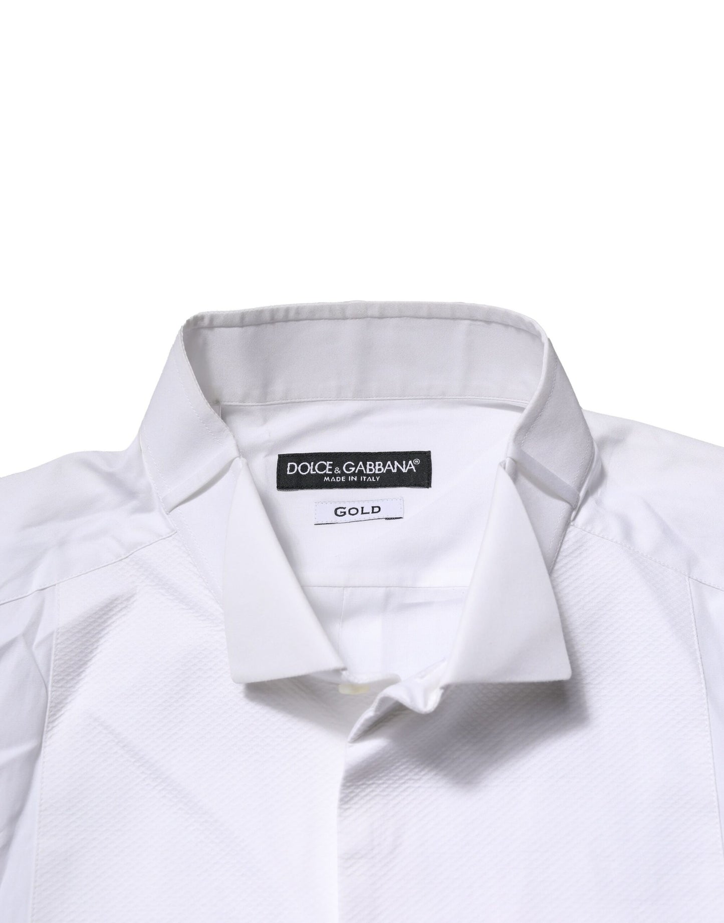 White GOLD Bib Poplin Dress Men Formal Shirt