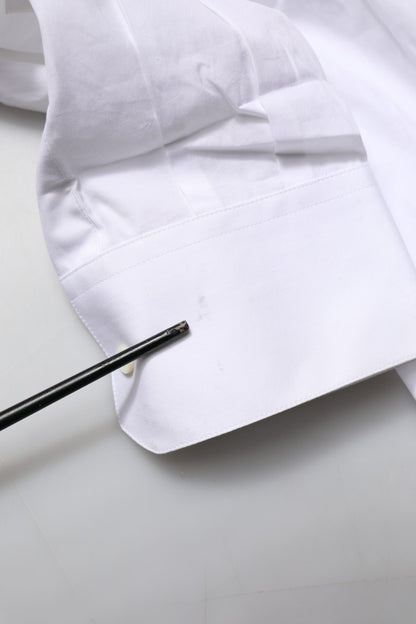 White GOLD Bib Poplin Dress Men Formal Shirt