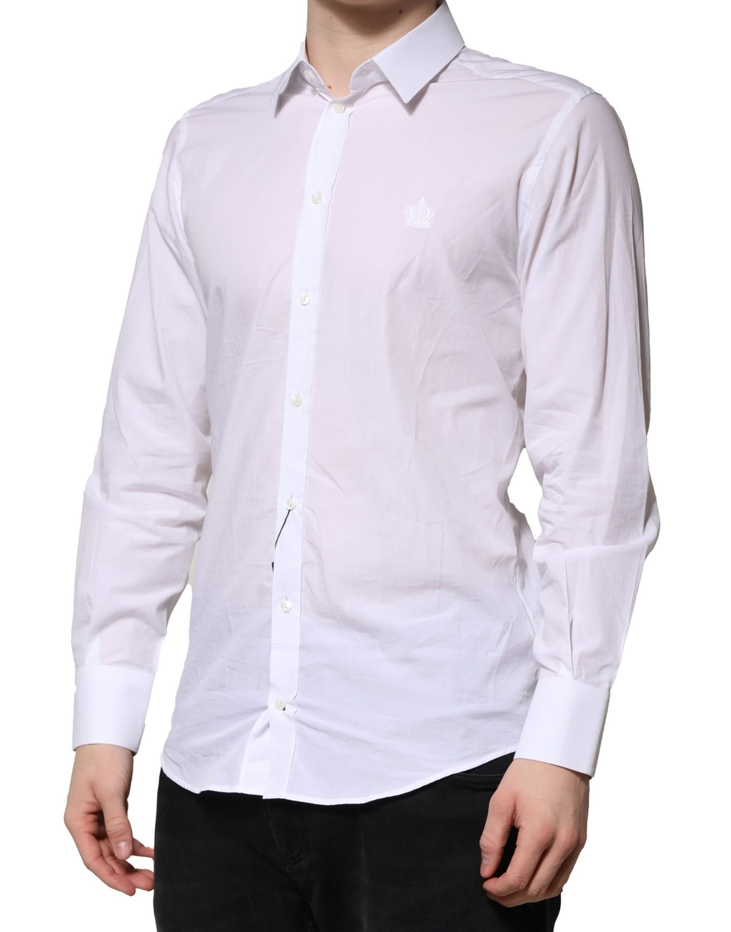 White MARTINI Long Sleeves Men Formal Shirt