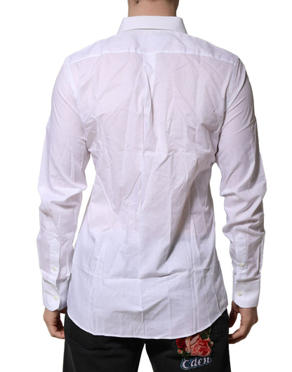 White MARTINI Long Sleeves Men Formal Shirt