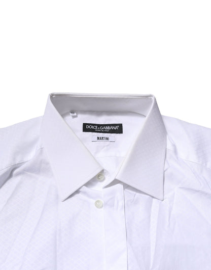 White MARTINI Long Sleeves Men Formal Shirt