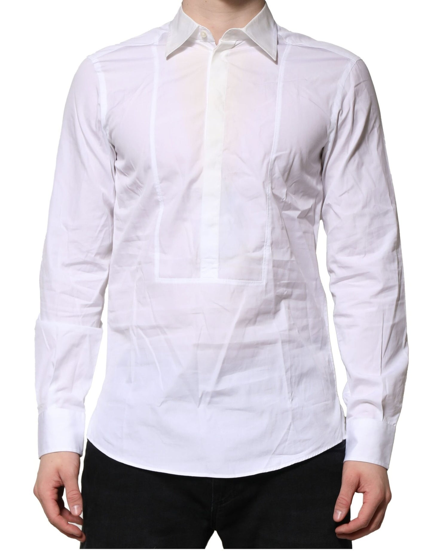 White Poplin Cotton Formal Men Dress Shirt