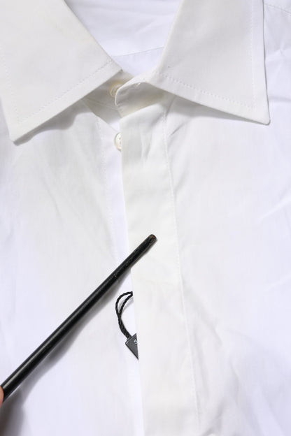 White Poplin Cotton Formal Men Dress Shirt