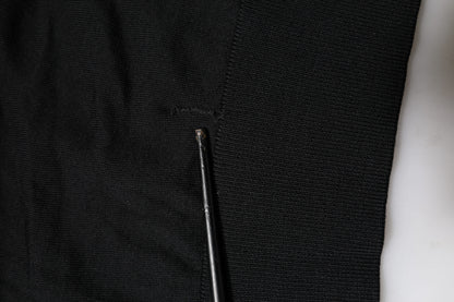 Black Long Sleeve Crew Neck Pullover Sweater