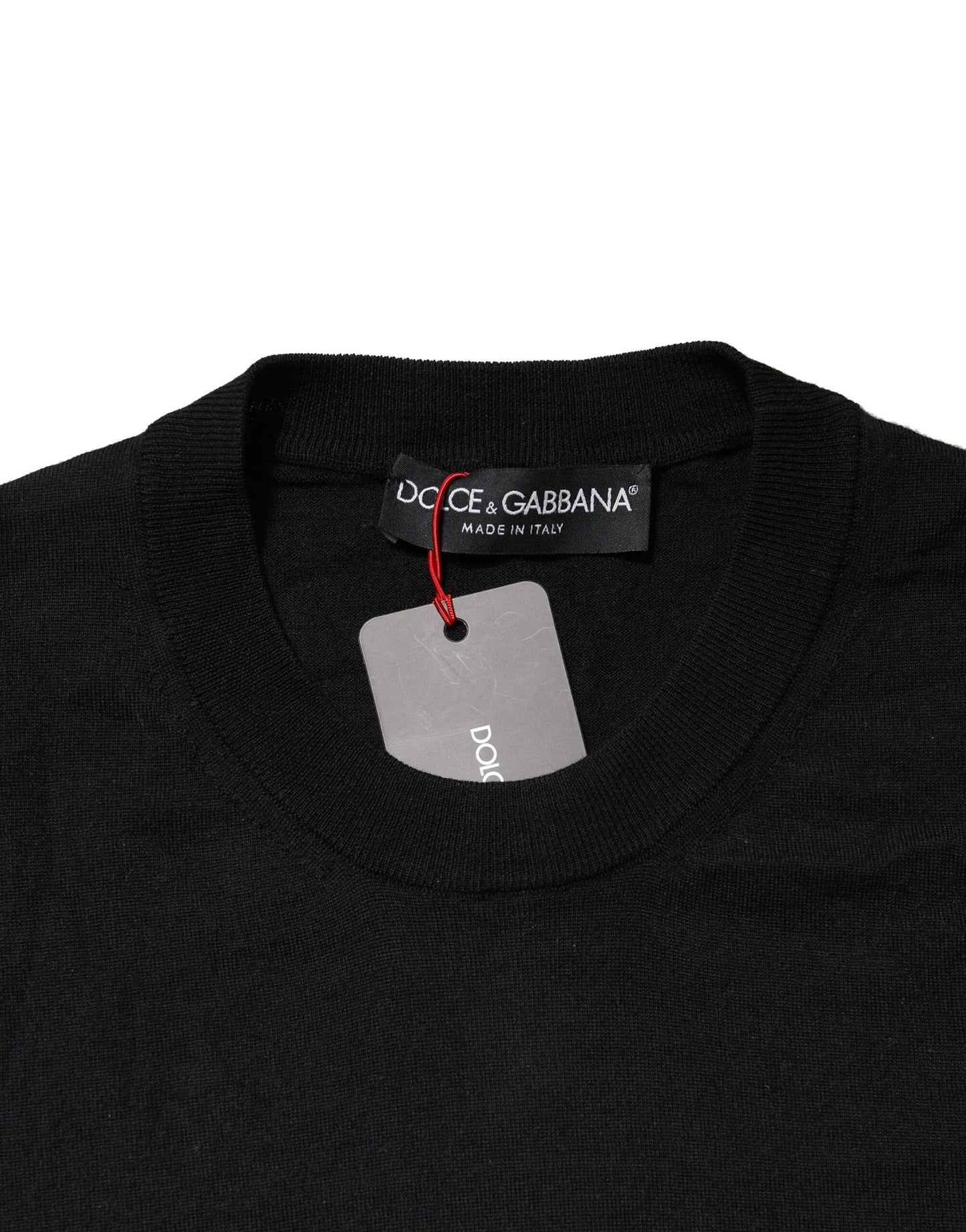 Black Long Sleeve Crew Neck Pullover Sweater