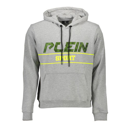 Gray Cotton Men's Hooded Sweater