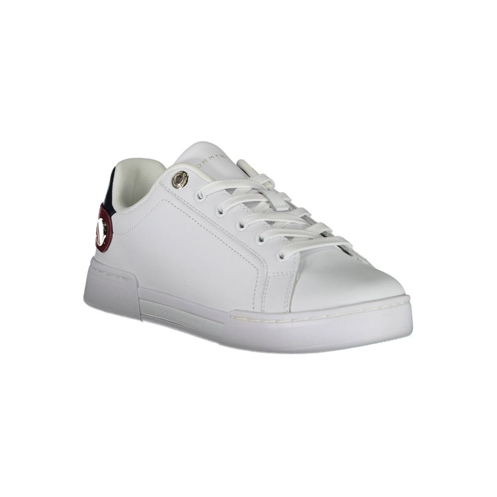 White Polyester Sneaker