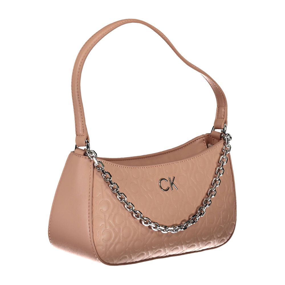 Pink Polyester Handbag