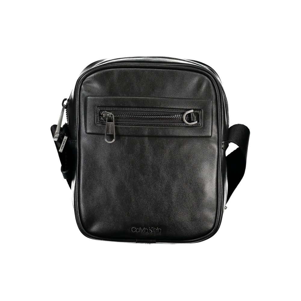 Black Polyester Shoulder Bag