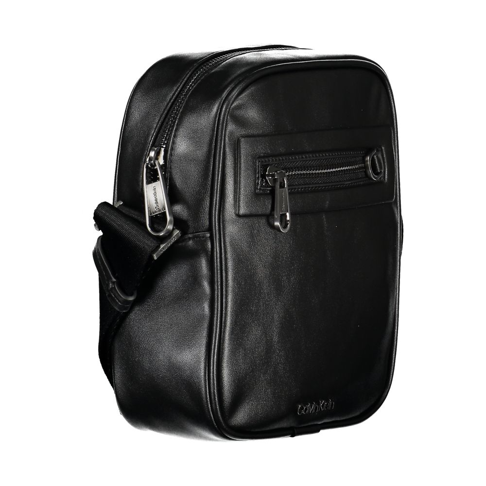 Black Polyester Shoulder Bag