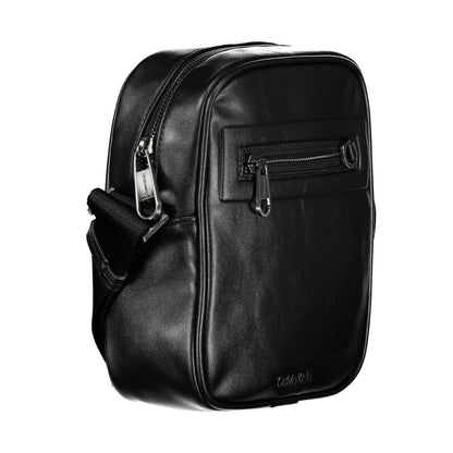 Black Polyester Shoulder Bag