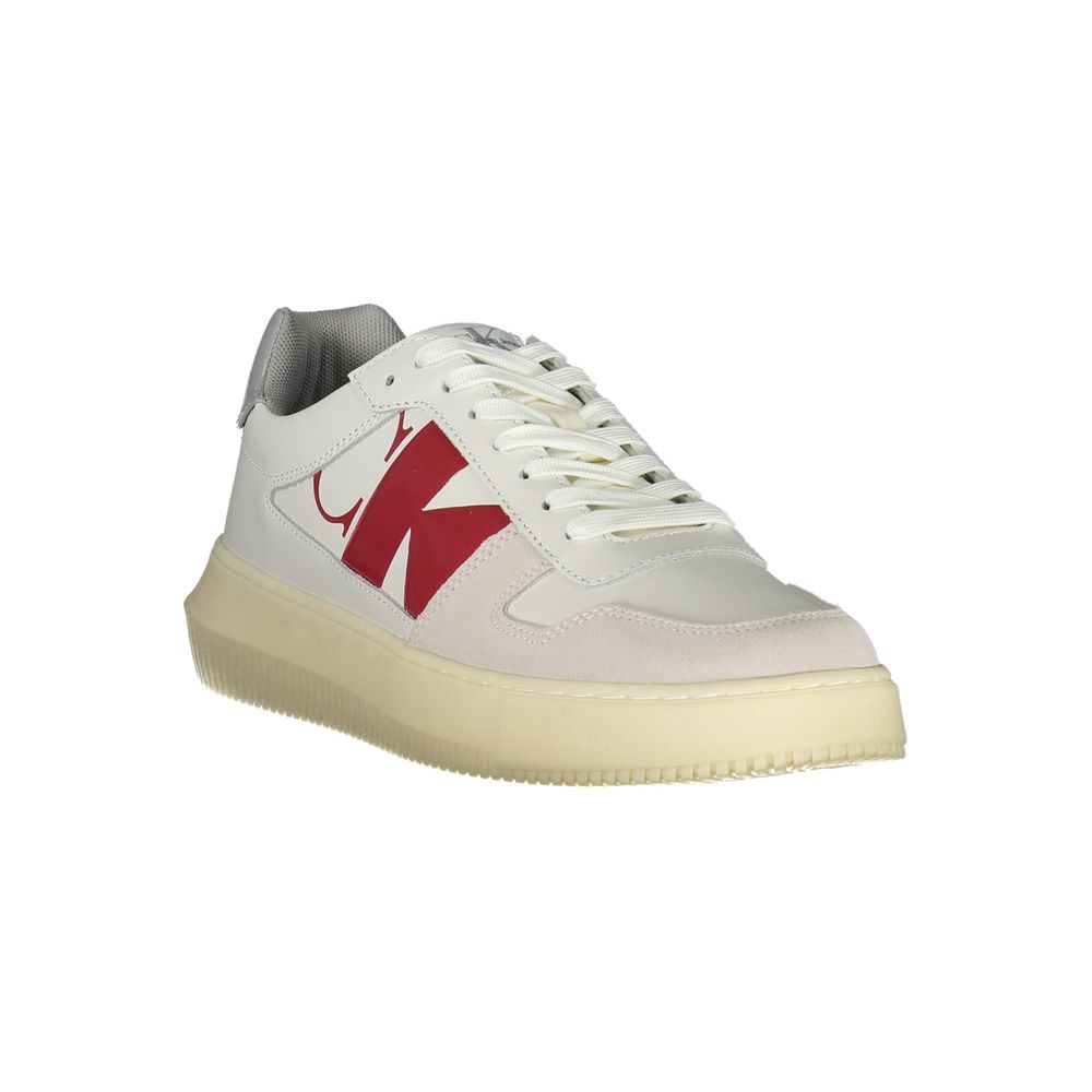 White Polyester Sneaker