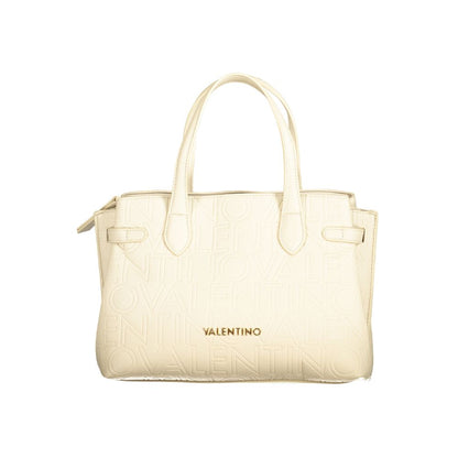 Beige Polyethylene Women Handbag
