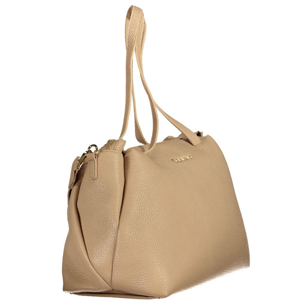 Beige Polyethylene Women Handbag