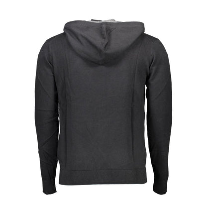 Black Cotton Mens Cardigan
