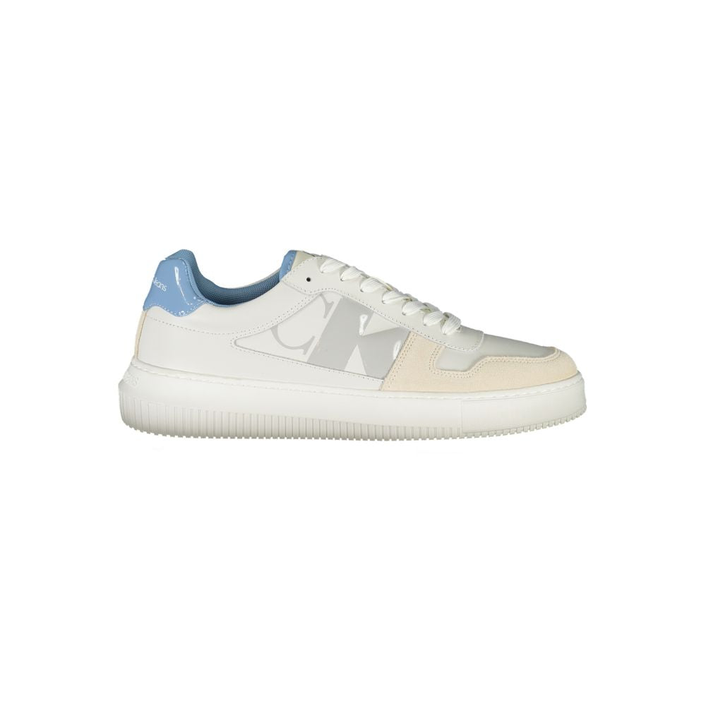 White Polyester Sneaker