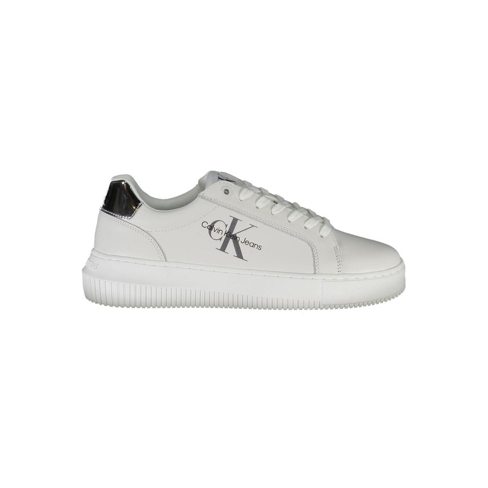 White Polyester Sneaker