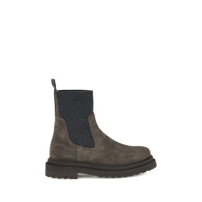 Brown Calf Leather Bos Taurus Ankle Boots
