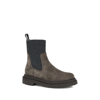 Brown Calf Leather Bos Taurus Ankle Boots