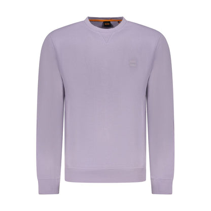 Purple Cotton Men Sweater