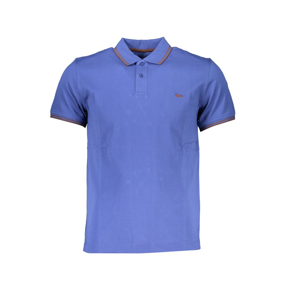 Blue Cotton Polo Shirt
