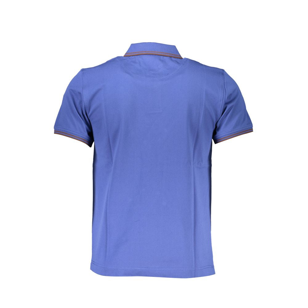 Blue Cotton Polo Shirt