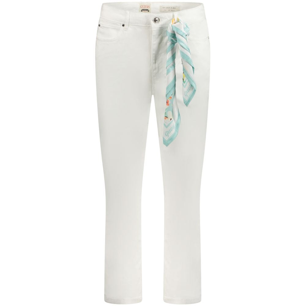 White Cotton Women Skinny Jean