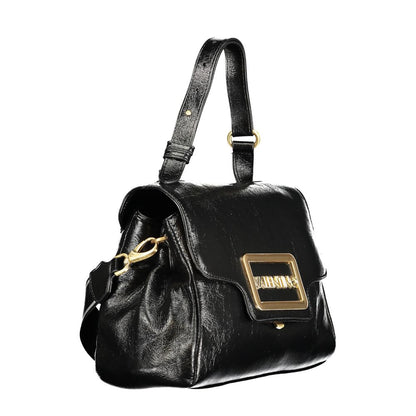 Black Polyethylene Women Handbag