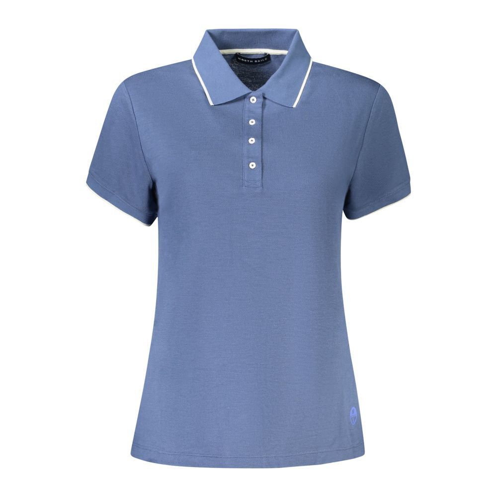 Blue Cotton Polo Shirt