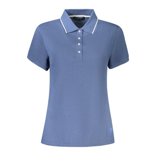 Blue Cotton Polo Shirt