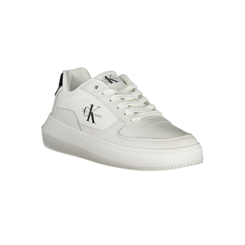 White Polyester Sneaker