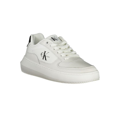 White Polyester Sneaker