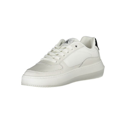White Polyester Sneaker