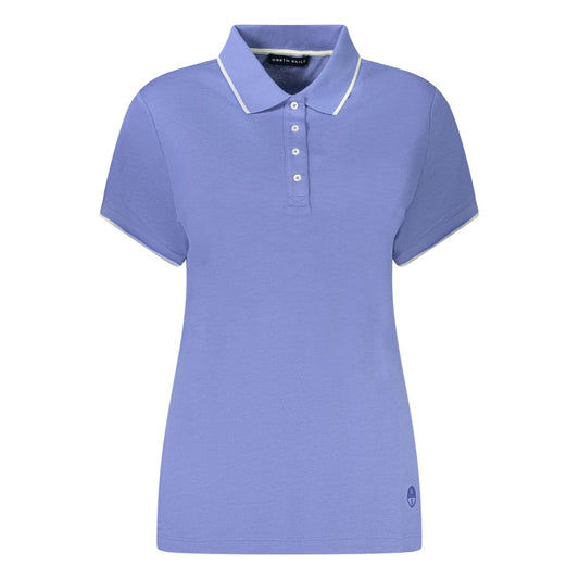 Blue Cotton Polo Shirt