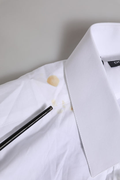 White Cotton MARTINI Long Sleeve Formal Shirt