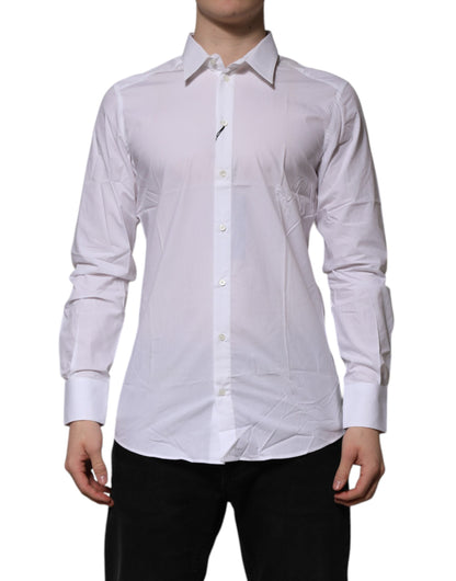 White Cotton GOLD Long Sleeves Formal Shirt