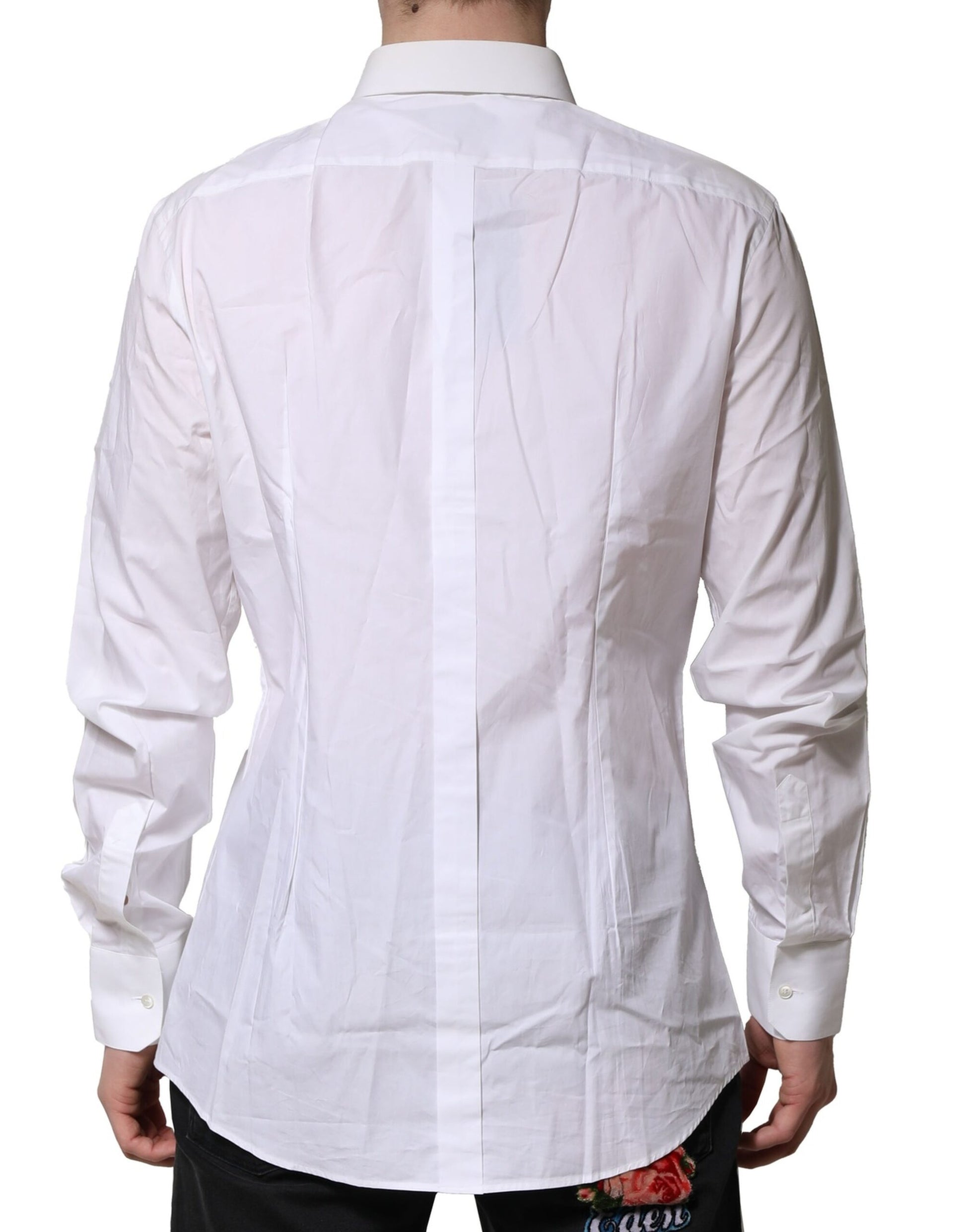 White Cotton GOLD Long Sleeves Formal Shirt