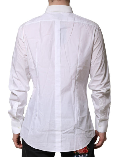 White Cotton GOLD Long Sleeves Formal Shirt