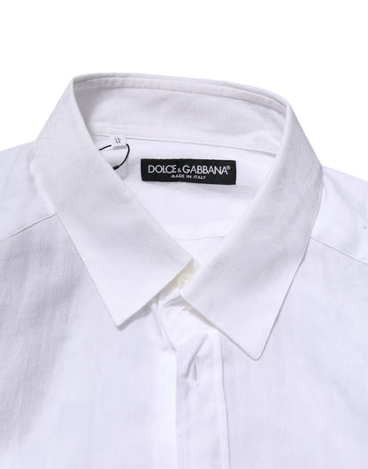 White Cotton Long Sleeves Collared Formal Shirt
