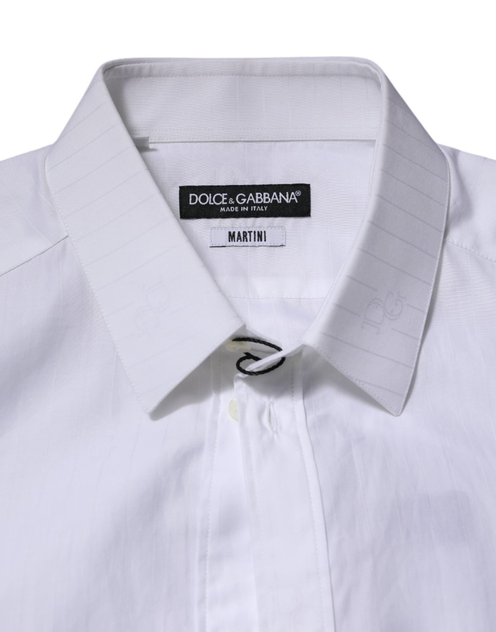 White Cotton MARTINI Long Sleeve Formal Shirt